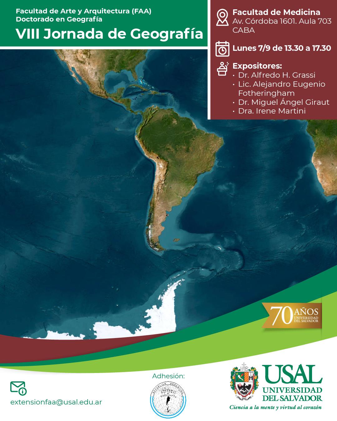 Portada de la actividad VIII Jornada de Geografía