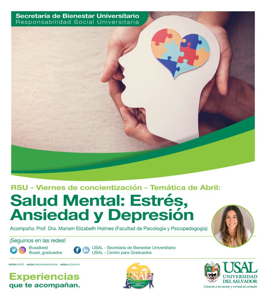 Salud Mental: Estrés, Ansiedad y Depresión con nuestra Prof. Dra. Mariam Holmes
