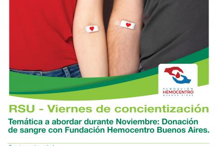 Donación de Sangre con Fundación Hemocentro Buenos Aires