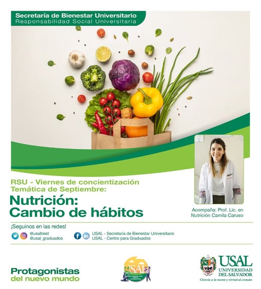 Nutrición: Cambio de hábitos con nuestra graduada Prof. Lic en Nutrición, Camila Caruso