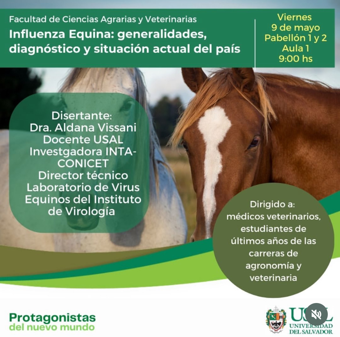 Portada de la actividad Influenza equina: generalidades, diagnóstico y situación actual del país.