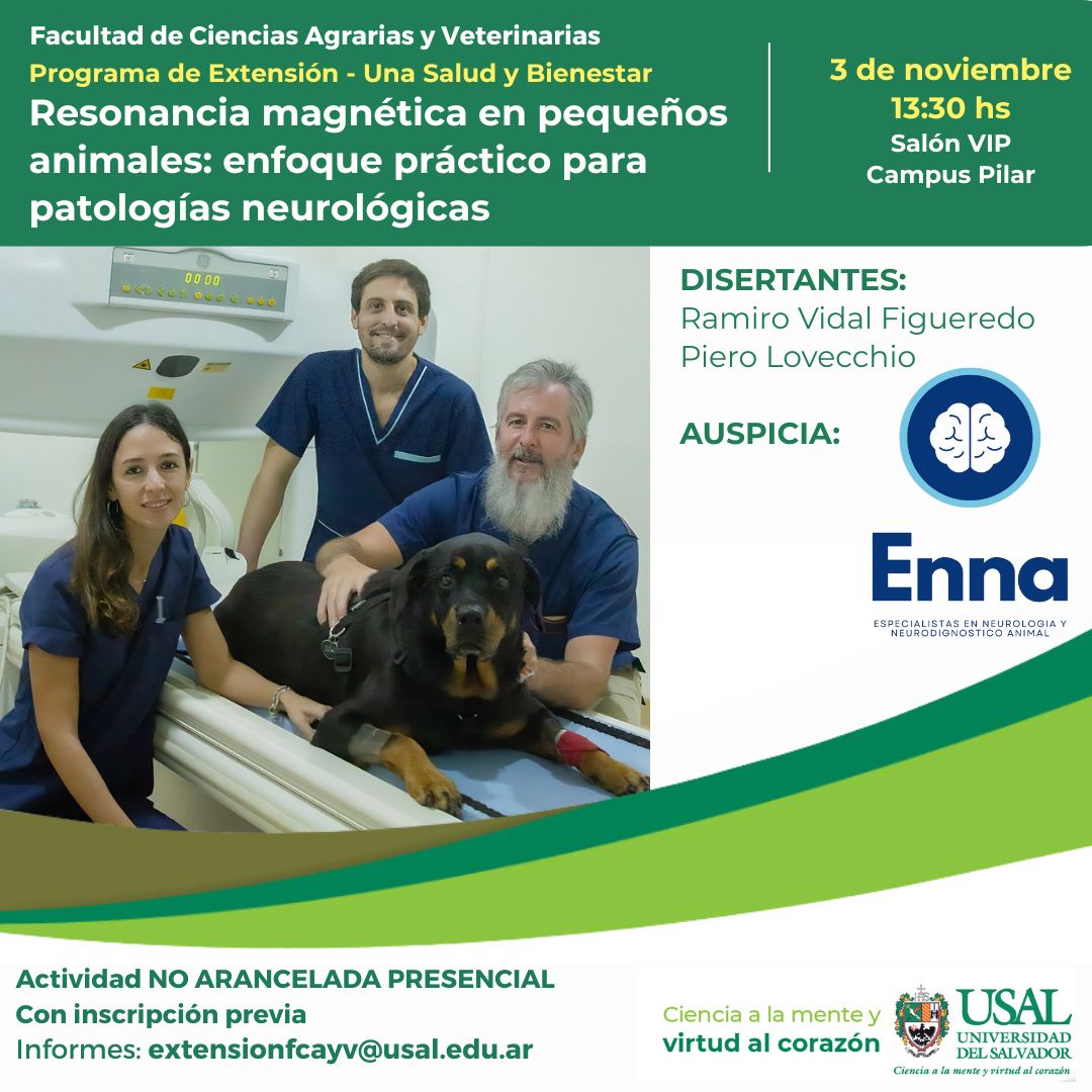 Portada de la actividad Resonancia magnética en pequeños animales: enfoque practico para patologías neurológicas.
