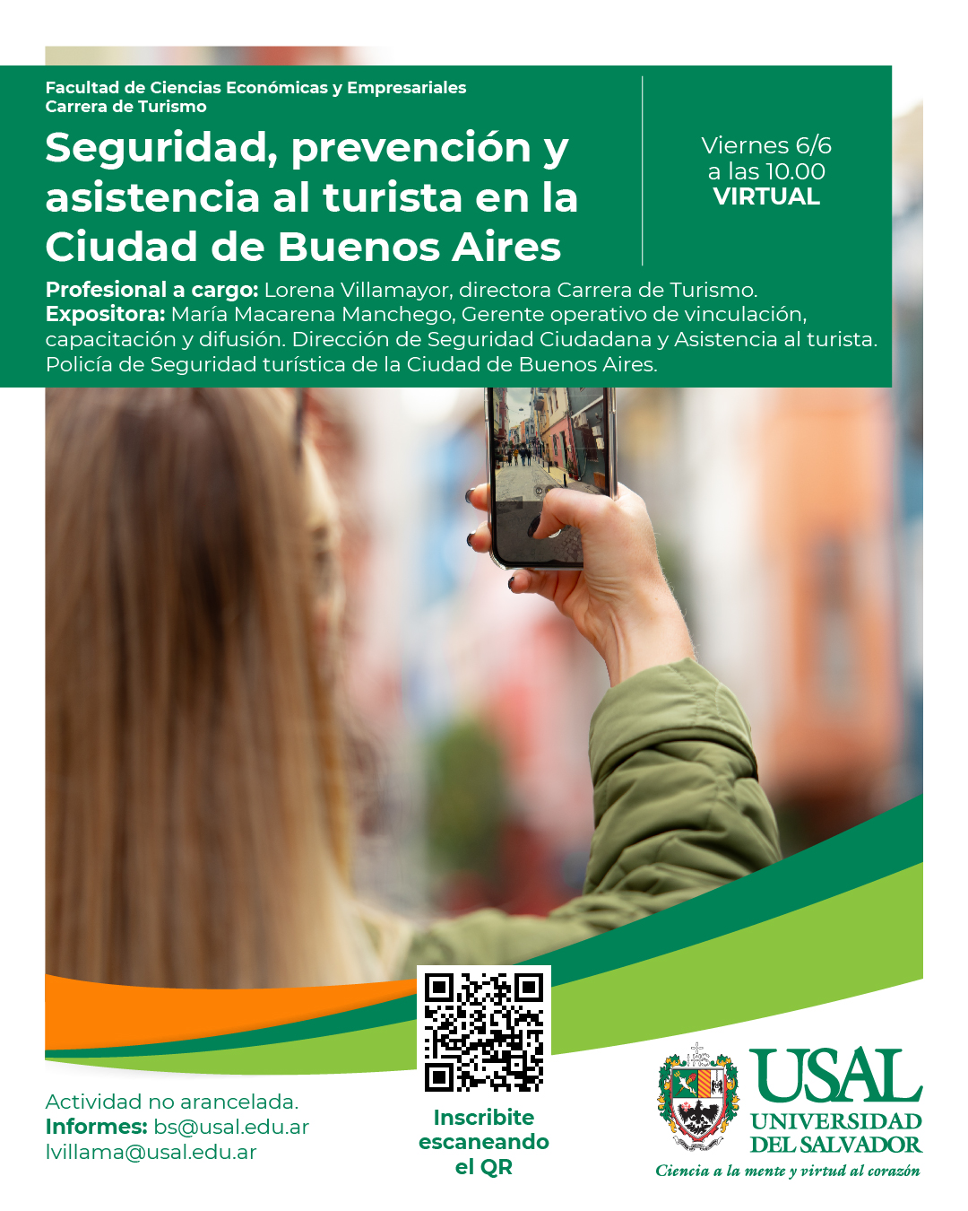 Portada de la actividad Seguridad, Prevención y Asistencia al Turista en la Ciudad de Buenos. Carrera de Turismo. Disp Vrid 94/2025