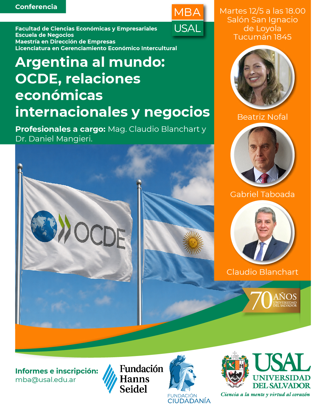 Portada de la actividad CICLO DE CONFERENCIAS: ARGENTINA AL MUNDO: RELACIONES INTERNACIONALES Y NEGOCIOS  DISP VRID 31/2026