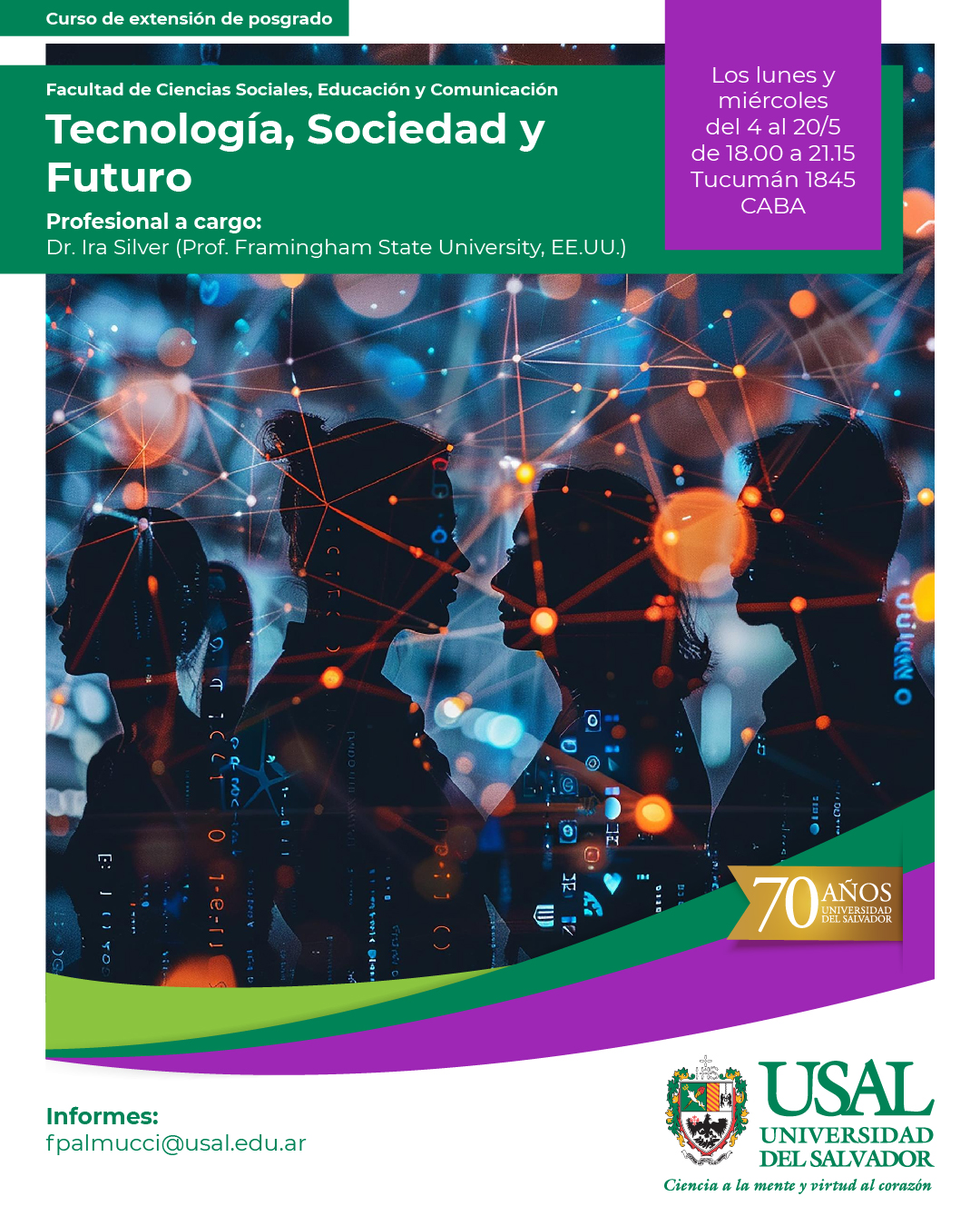Portada de la actividad Curso de extensión de posgrado: Tecnología, Sociedad y Futuro