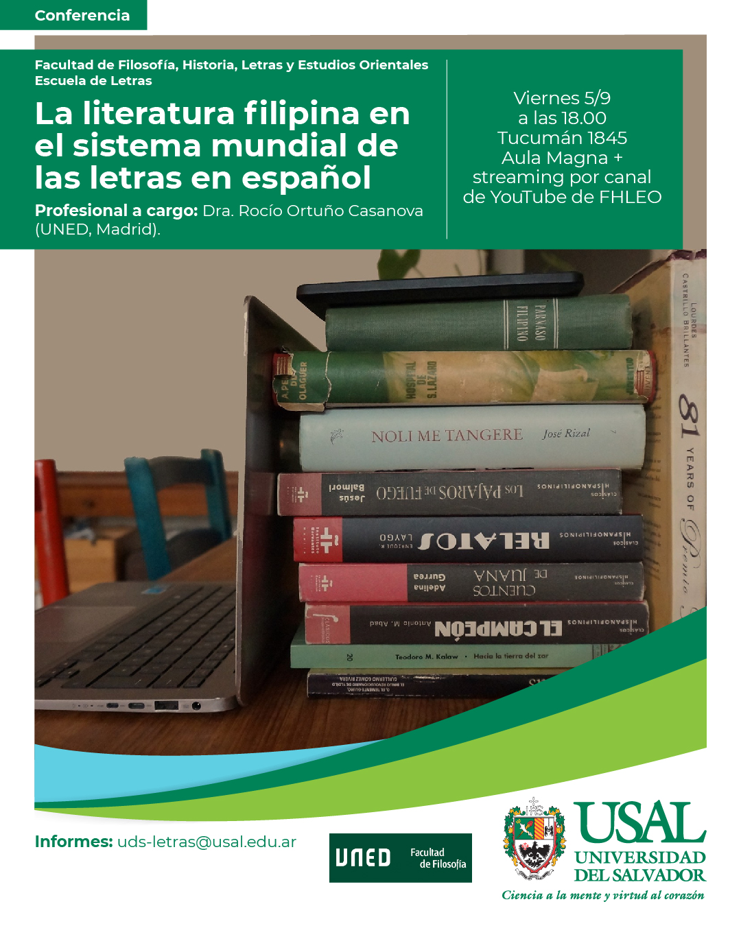 Portada de la actividad La literatura filipina en el sistema mundial de las letras en español (D.D. 145/25)