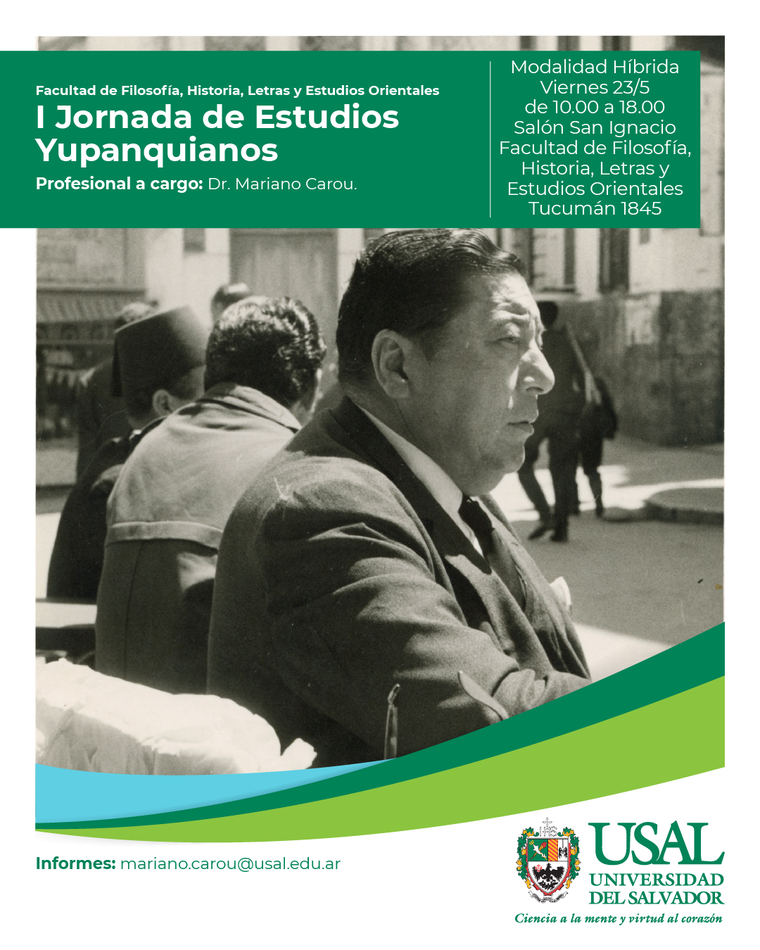 Portada de la actividad I Jornada de Estudios Yupanquianos (R.R. 36/2025)