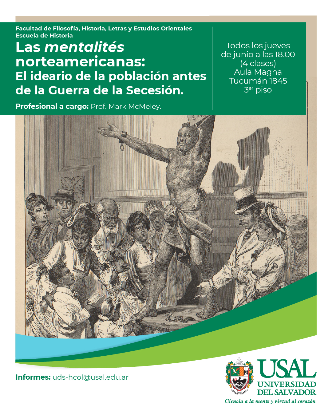 Portada de la actividad Las mentalités norteamericanas:  El ideario de la población antes de la Guerra de la Secesión (D.D. 96/25 )