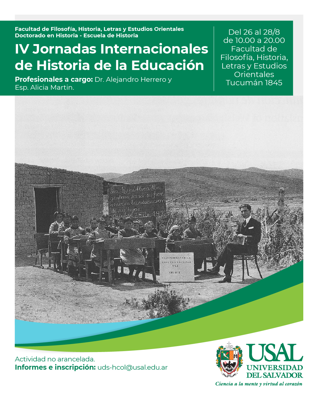 Portada de la actividad IV Jornadas Internacionales de Historia de la Educación (R.R. )