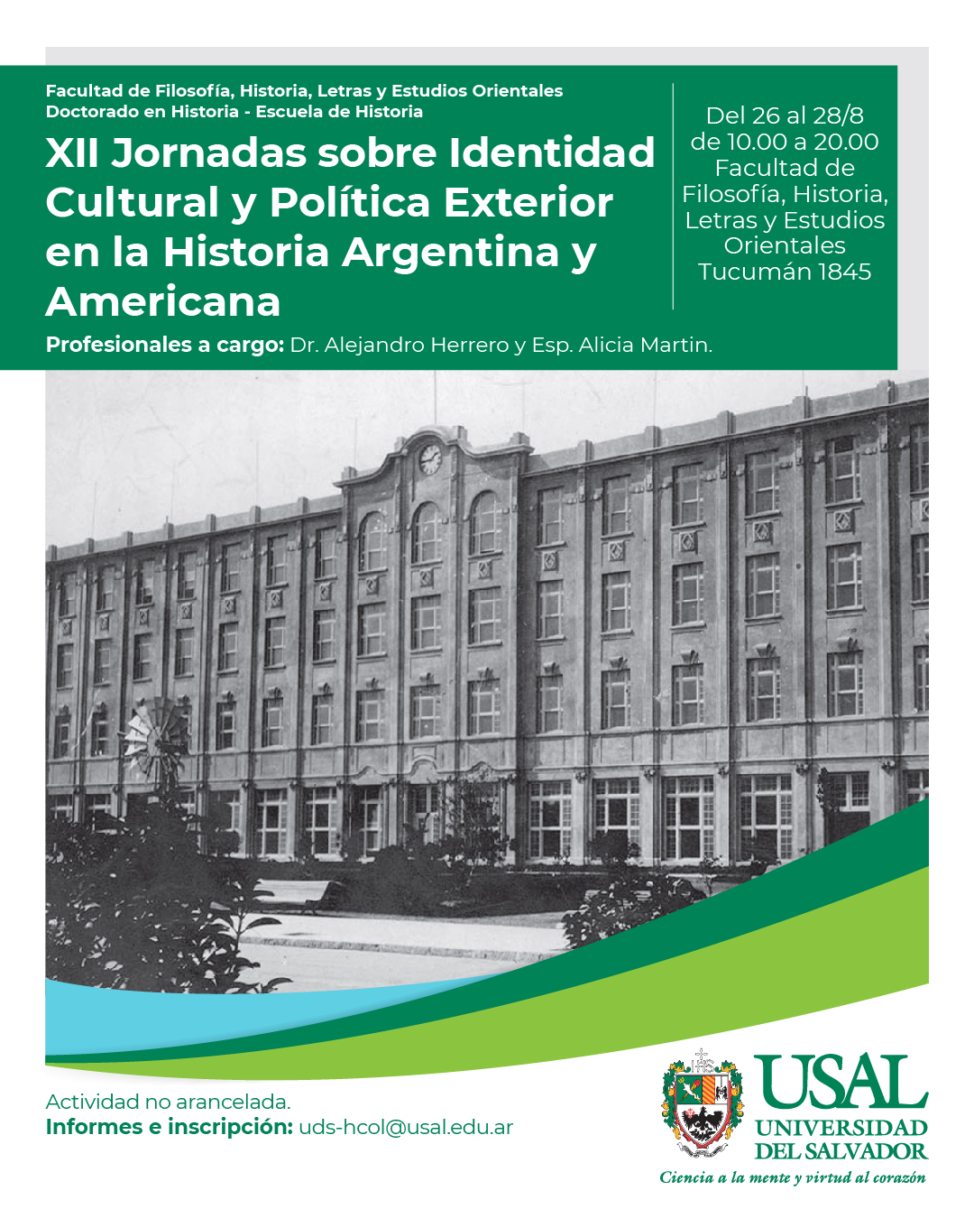 Portada de la actividad XII Jornadas sobre Identidad Cultural y Política Exterior en la Historia Argentina y Americana  (R.R. 230/24)