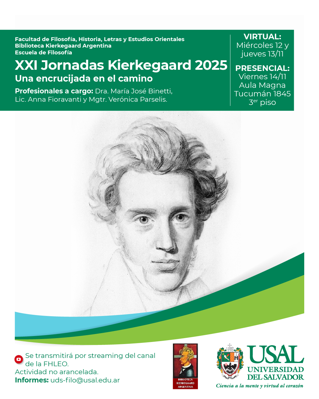 Portada de la actividad XXI JORNADAS KIERKEGAARD 2025.“Kierkegaard: una encrucijada en el camino” (RVRID 118/25)