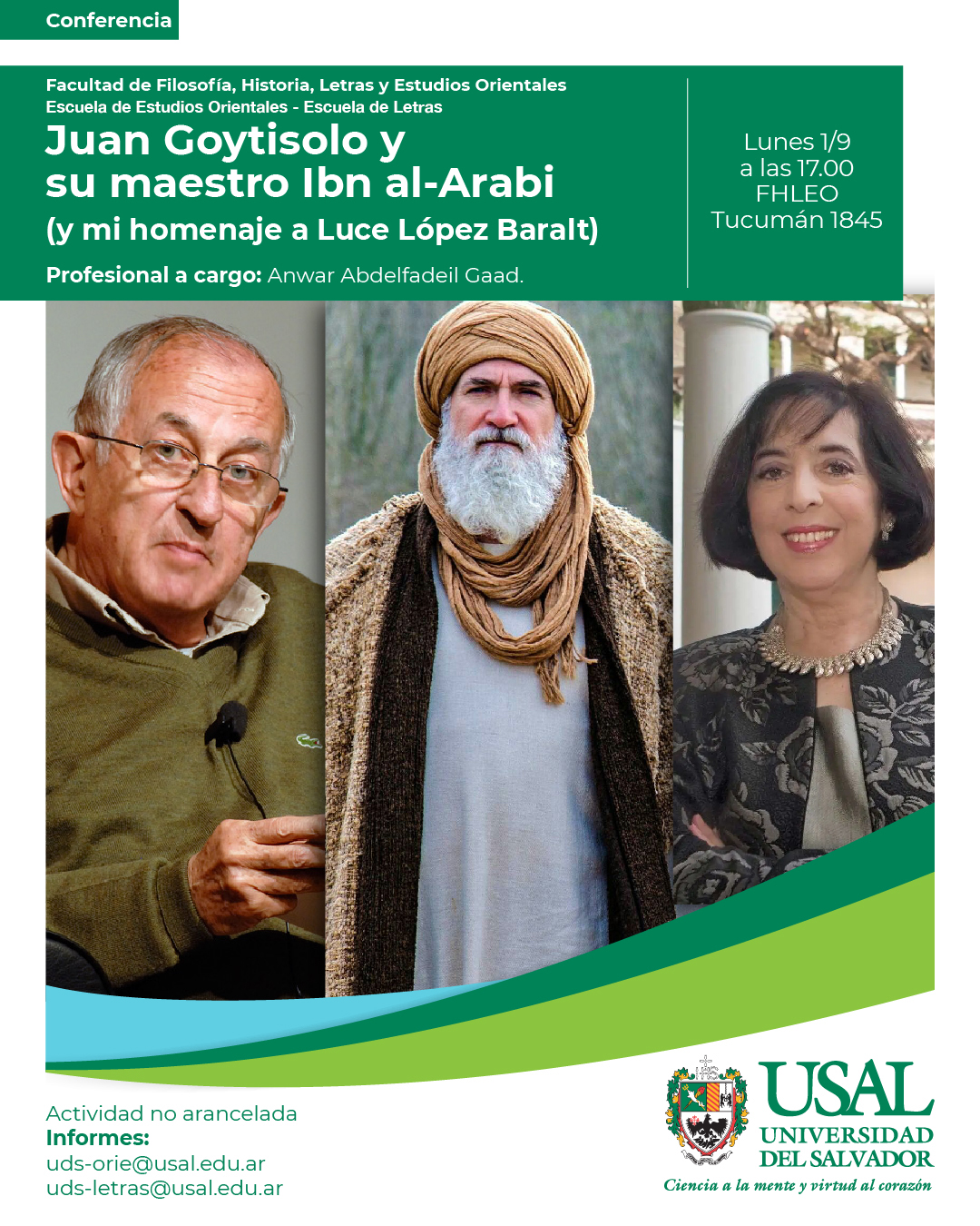 Portada de la actividad Juan Goytisolo y su maestro Ibn al-Arabi (y mi homenaje a Luz López Baralt) (D.D.146/25)
