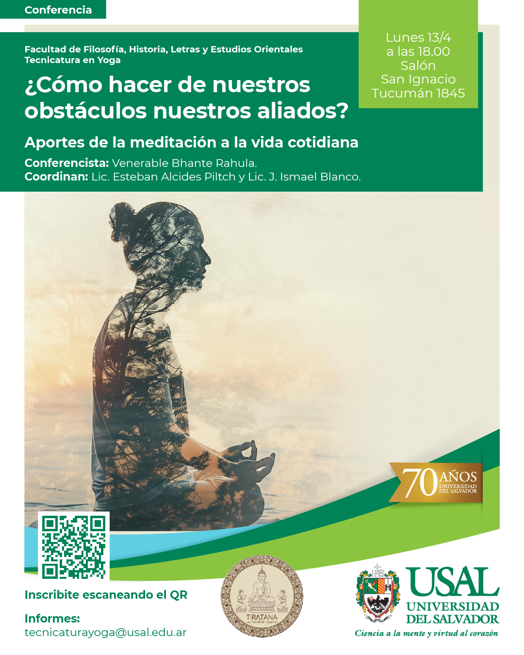 Portada de la actividad ¿Cómo hacer de nuestros obstáculos nuestros aliados? Aportes a la meditación cotidiana (RV 39/26)