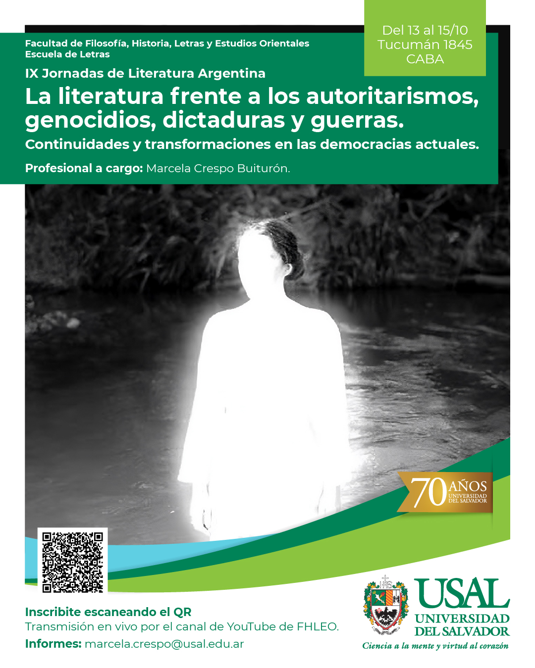 Portada de la actividad IX JORNADAS DE LITERATURA ARGENTINA - La literatura frente a los autoritarismos, genocidios, dictaduras y guerras. Continuidades y transformaciones en las democracias actuales (DVRID 83/26)