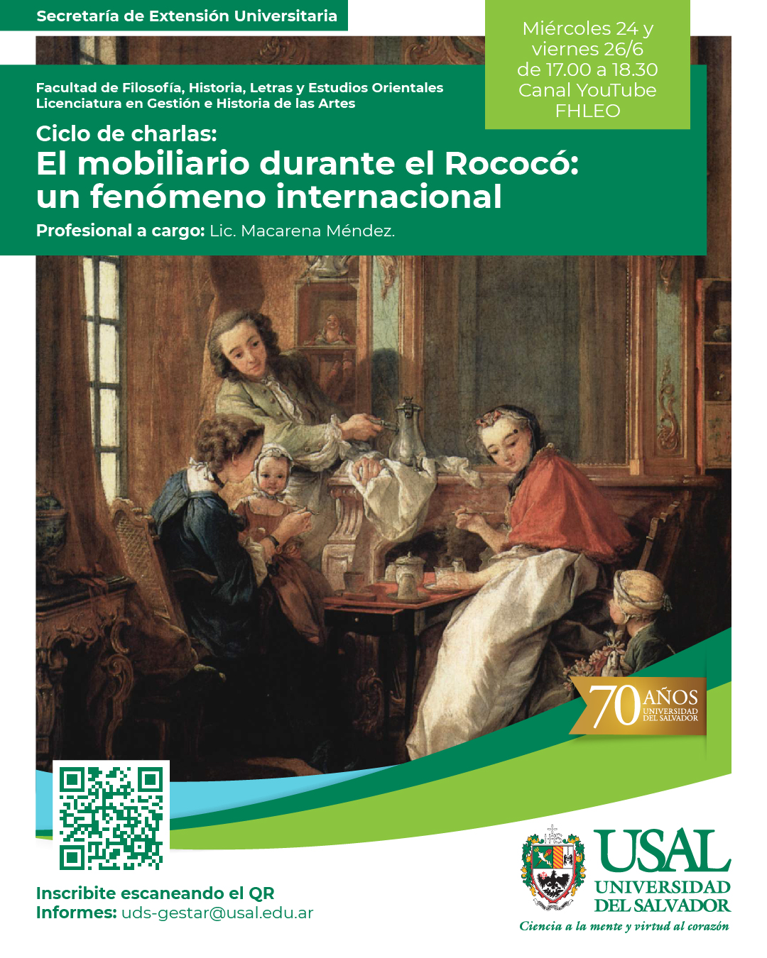 Portada de la actividad Ciclo de charlas: El mobiliario durante el Rococó: un fenómeno  internacional (DVRID 104/26)