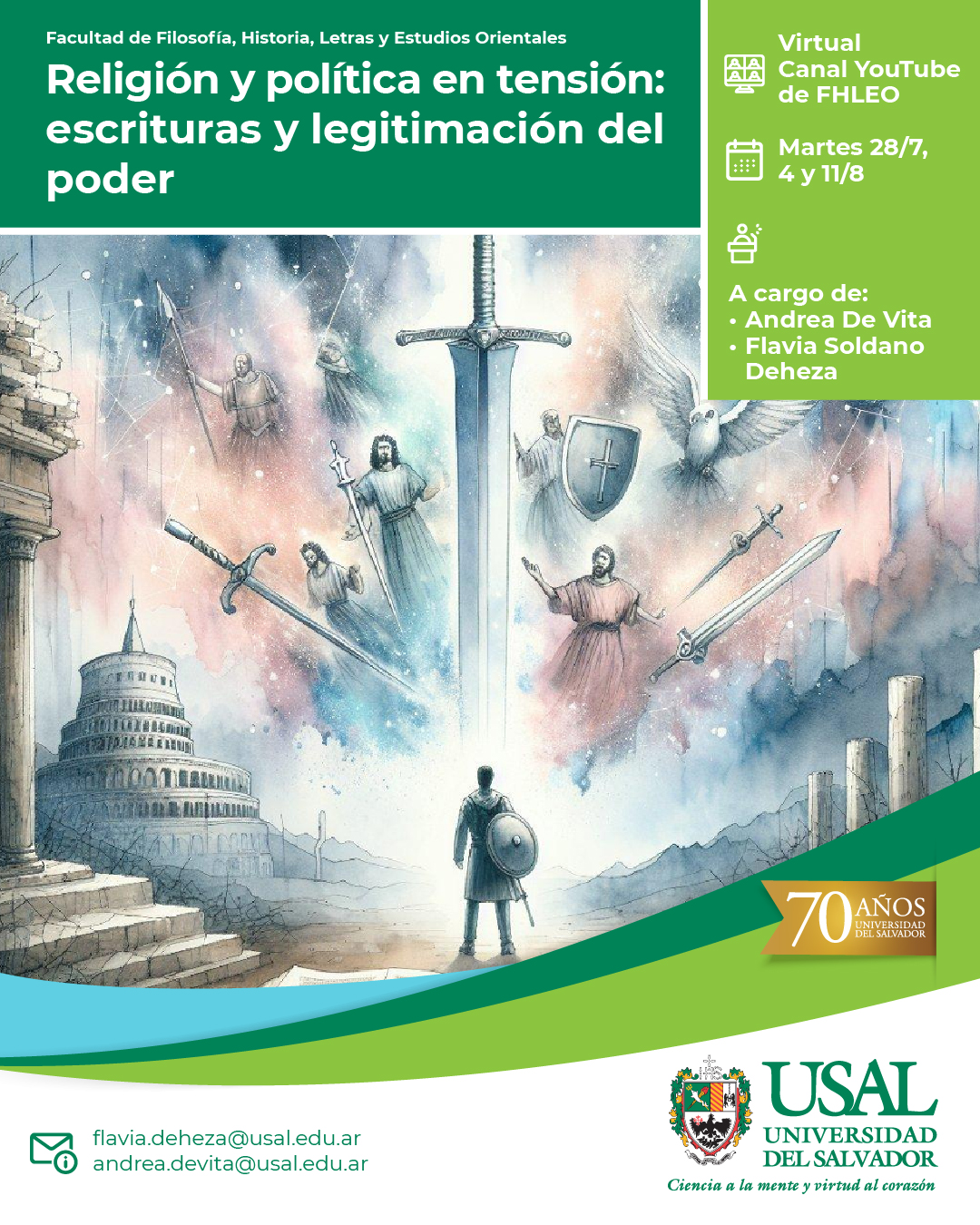 Portada de la actividad Religión y política en tensión: escrituras y legitimación  del poder (DVRID 138/2026)