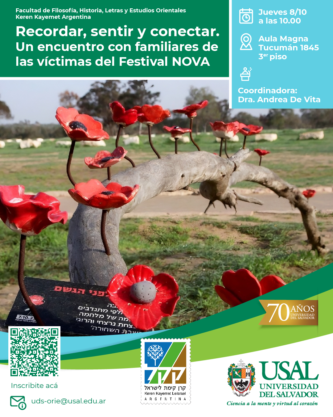 Portada de la actividad Recordar, sentir y conectar Un encuentro con familiares de las víctimas del Festival NOVA (VRID 199/26)