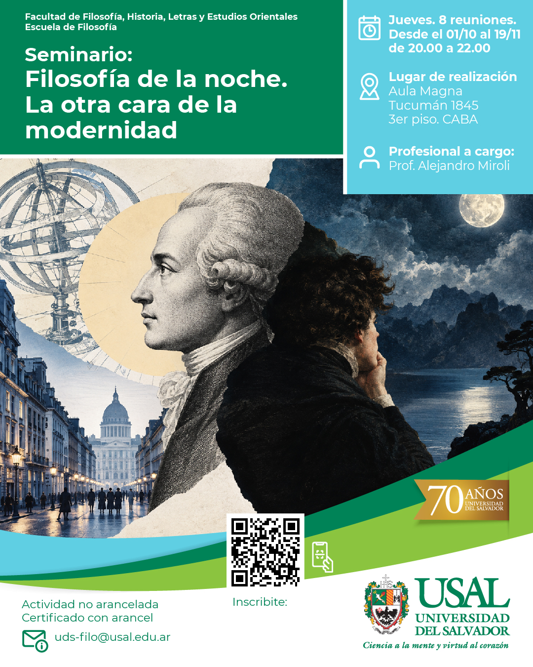 Portada de la actividad Seminario: Filosofía de la noche. La otra cara de la modernidad (RVRID  67/2026)