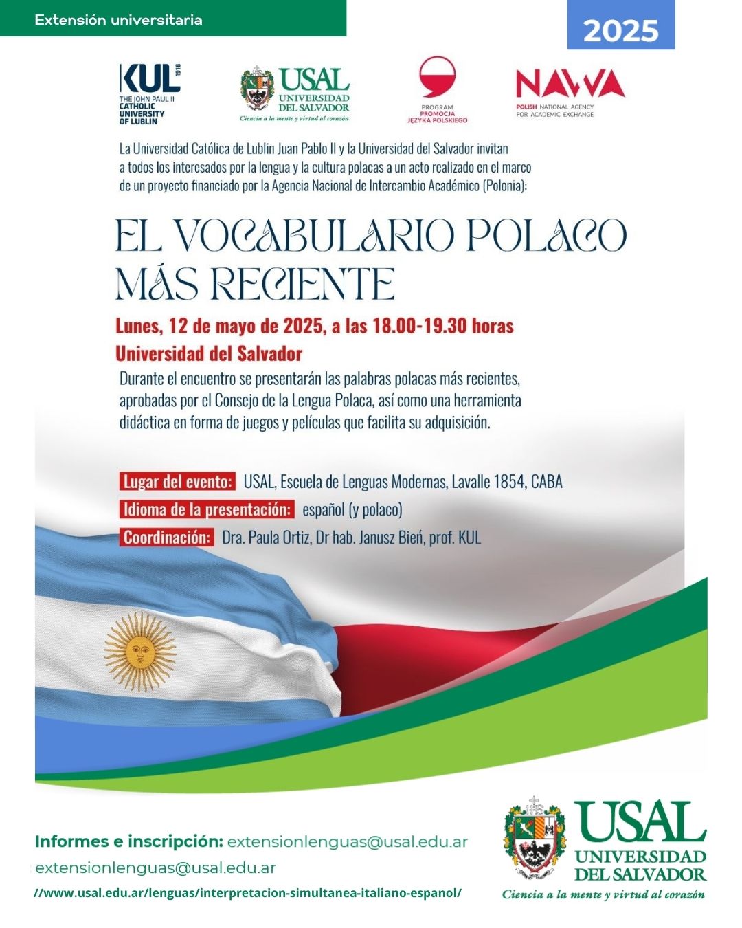 Portada de la actividad «El vocabulario polaco más reciente» (Proyecto NAWA) (R. R. No.434/24)