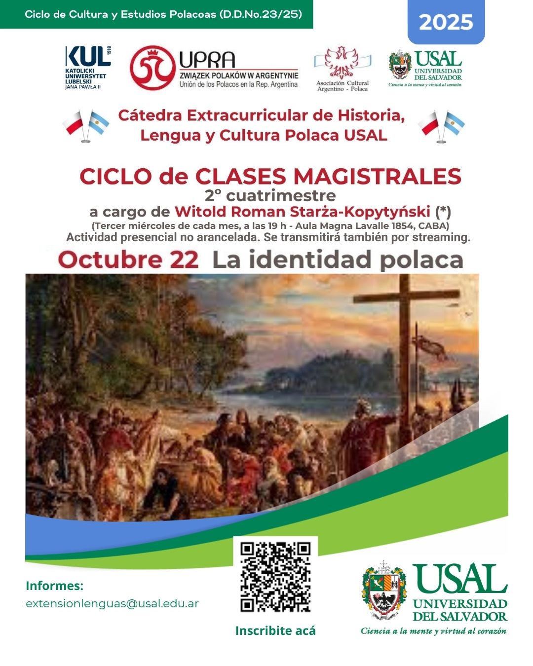 Portada de la actividad La identidad polaca - Ciclo de Cultura y Estudios Polacos (D. D. Nº23/25)