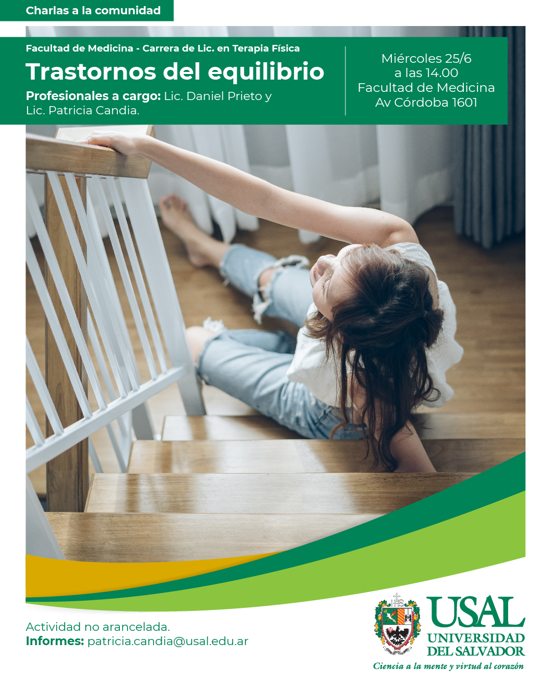 Portada de la actividad Charlas a la Comunidad “Trastornos del equilibrio”