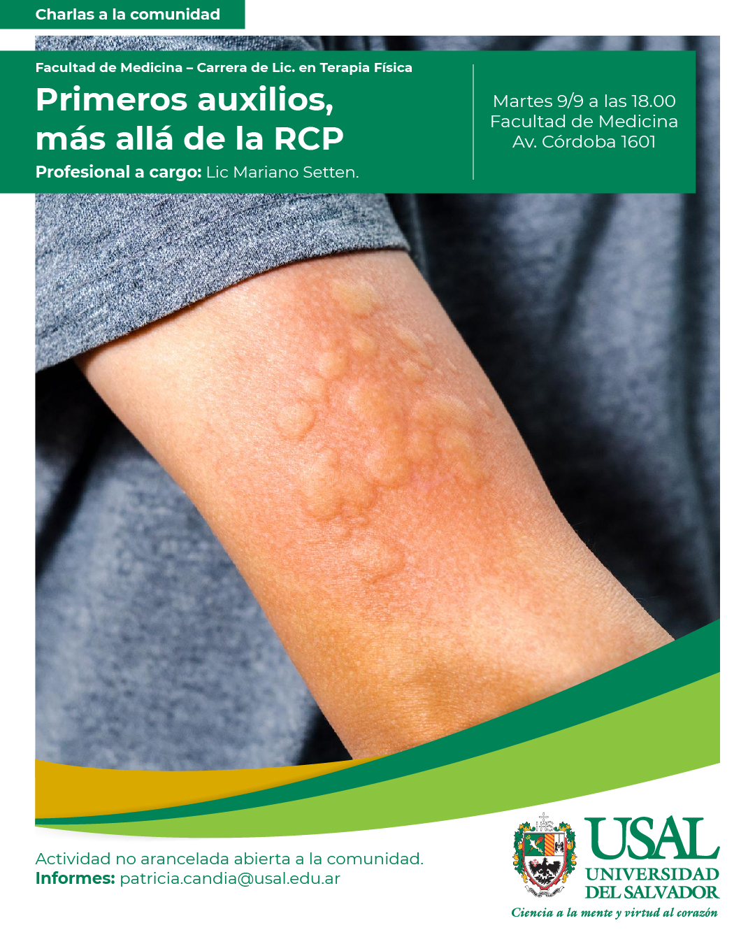 Portada de la actividad Charlas a la Comunidad “Primeros auxilios, más allá de la RCP