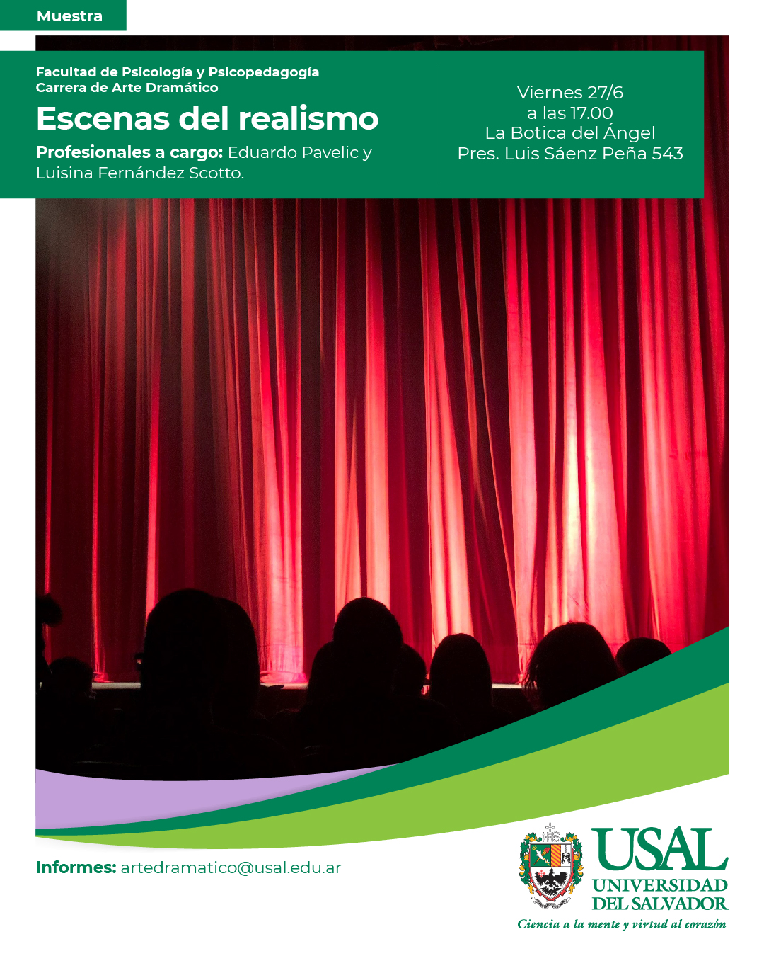 Portada de la actividad Muestra “Escenas del realismo” (Res. VRID 98/25)