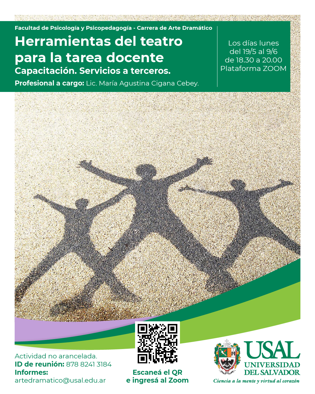 Portada de la actividad Herramientas del teatro para la tarea docente Resol. VRID (63/25)