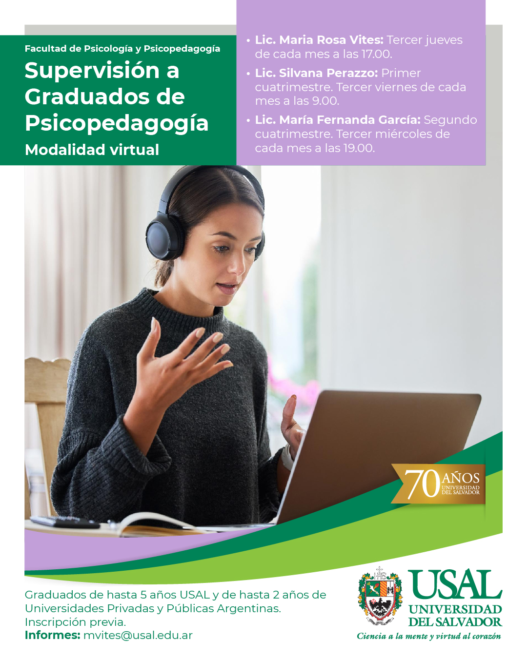 Portada de la actividad Supervisión a Graduados de Psicopedagogía