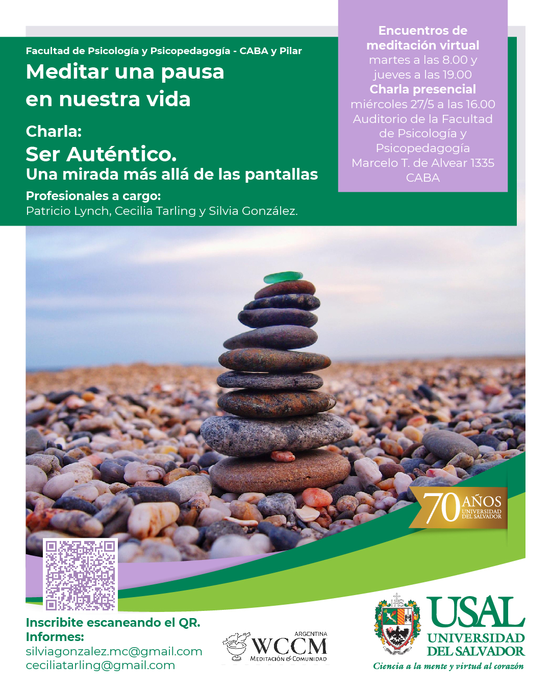 Portada de la actividad Meditar una pausa en  nuestra vida (Disp. 58/26)