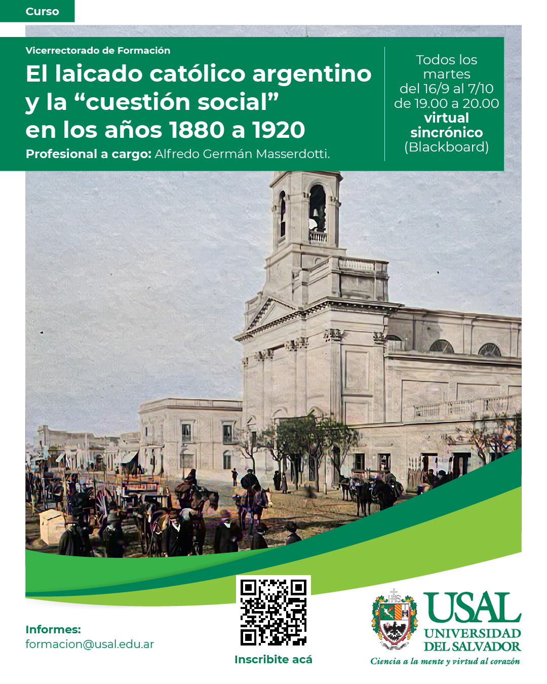 Portada de la actividad Curso “El laicado católico argentino y la “cuestión social” en los años 1880 a 1920”